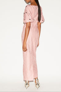 Aretha Dress Pink Embellished Jacquard