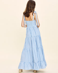 Anna Dress in Blue Gingham