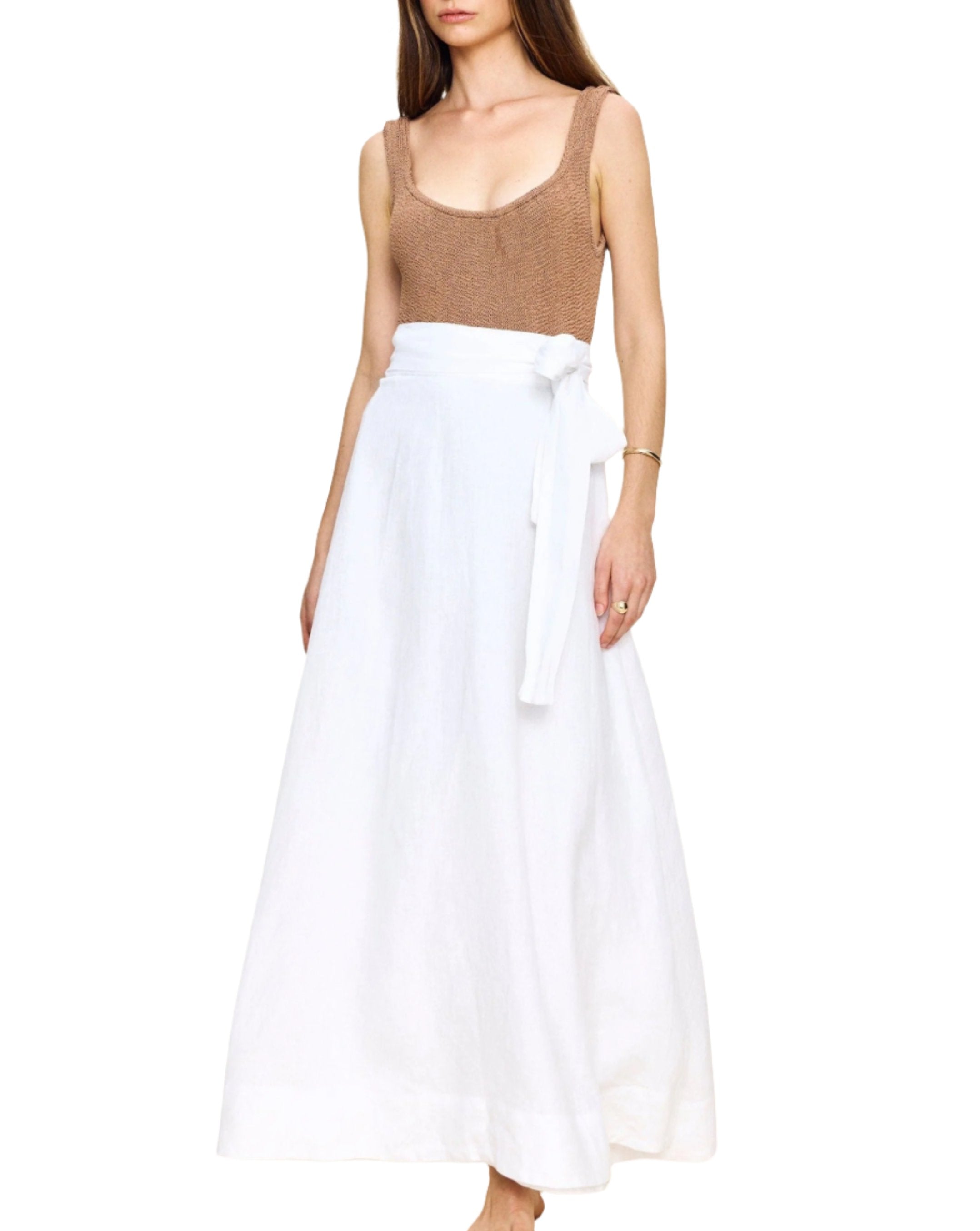 Helena Wrap Skirt in White