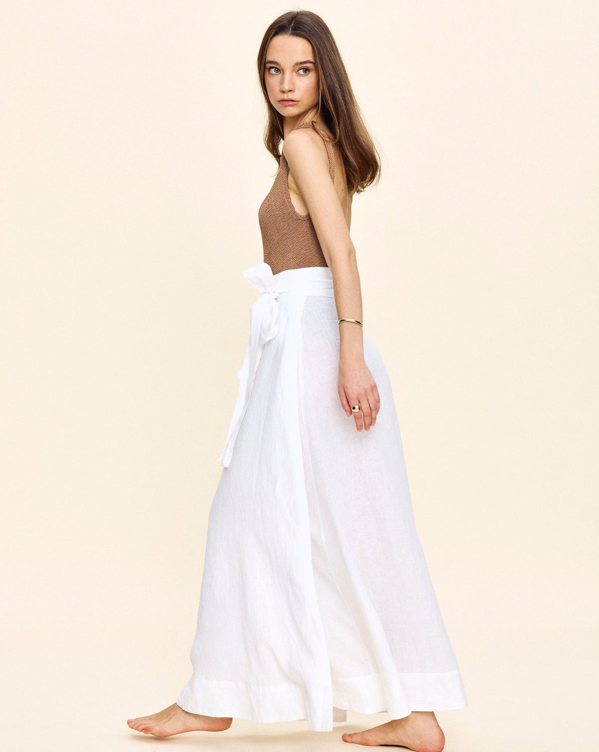 Helena Wrap Skirt in White