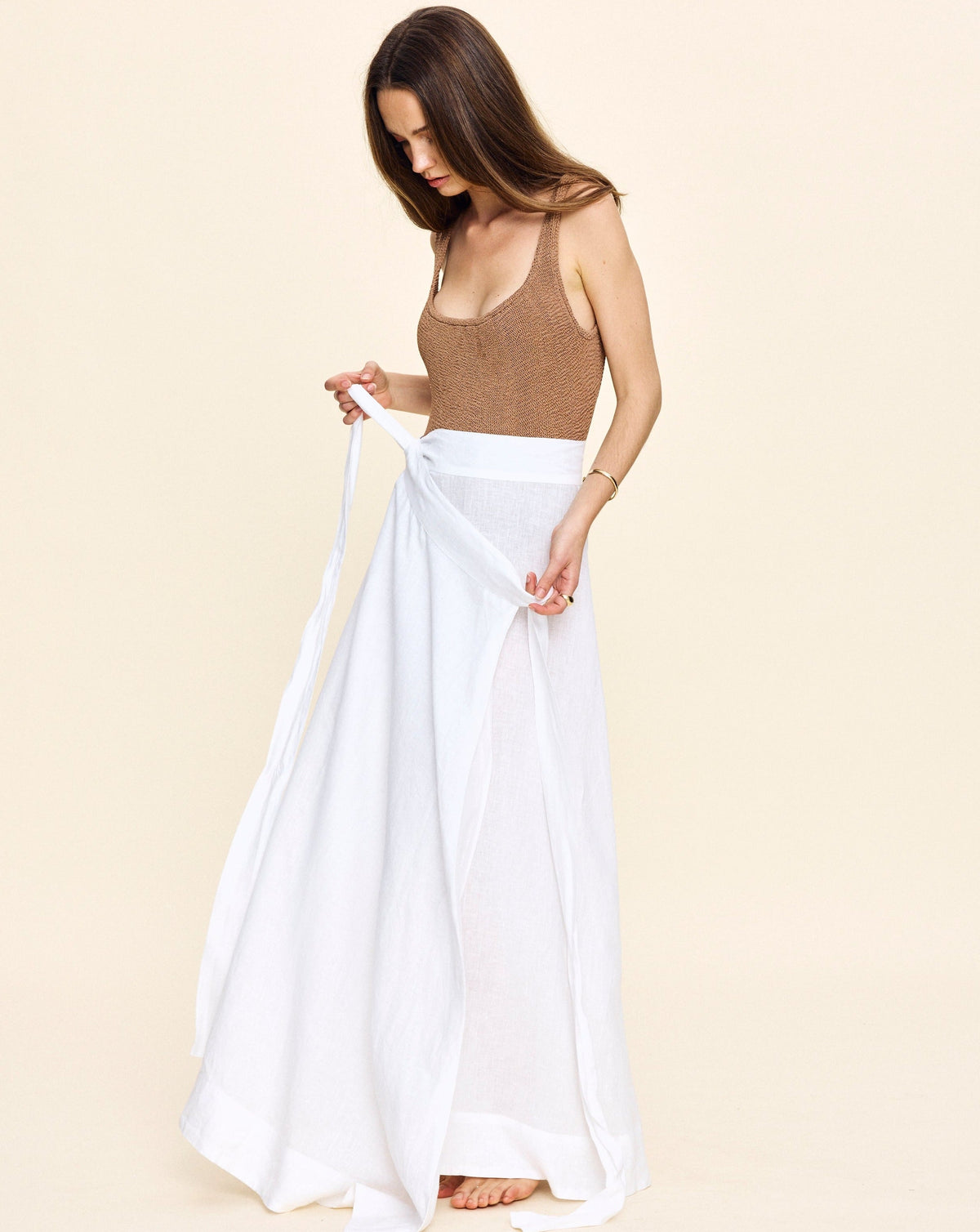 Helena Wrap Skirt in White