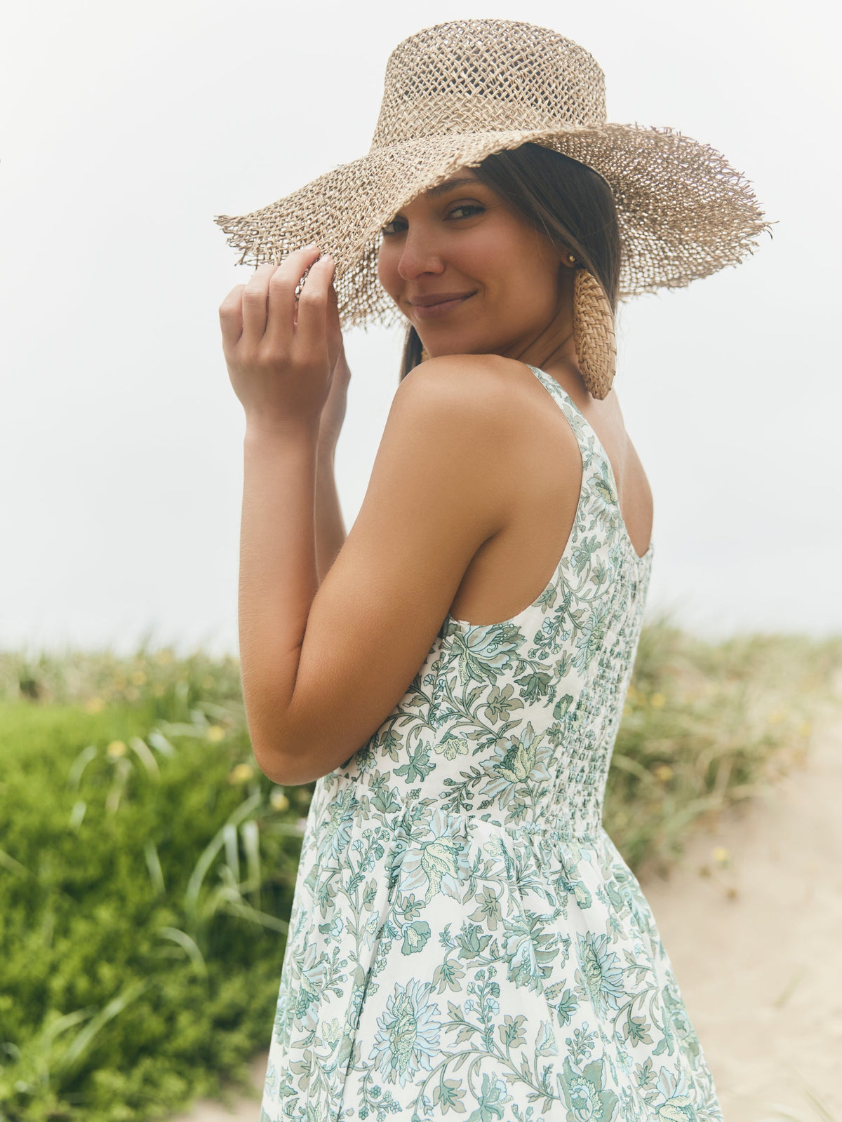 Meg Maxi Dress in Sweetgreen Floral