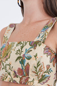 Christy Bra Top in Rainbow Floral Jacquard