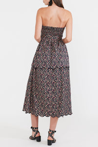 Daisy Dress in Black Rose Floral