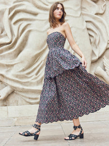 Daisy Dress in Black Rose Floral