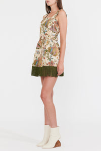 Sarah Bird Mini Dress in Rainbow Floral Jacquard