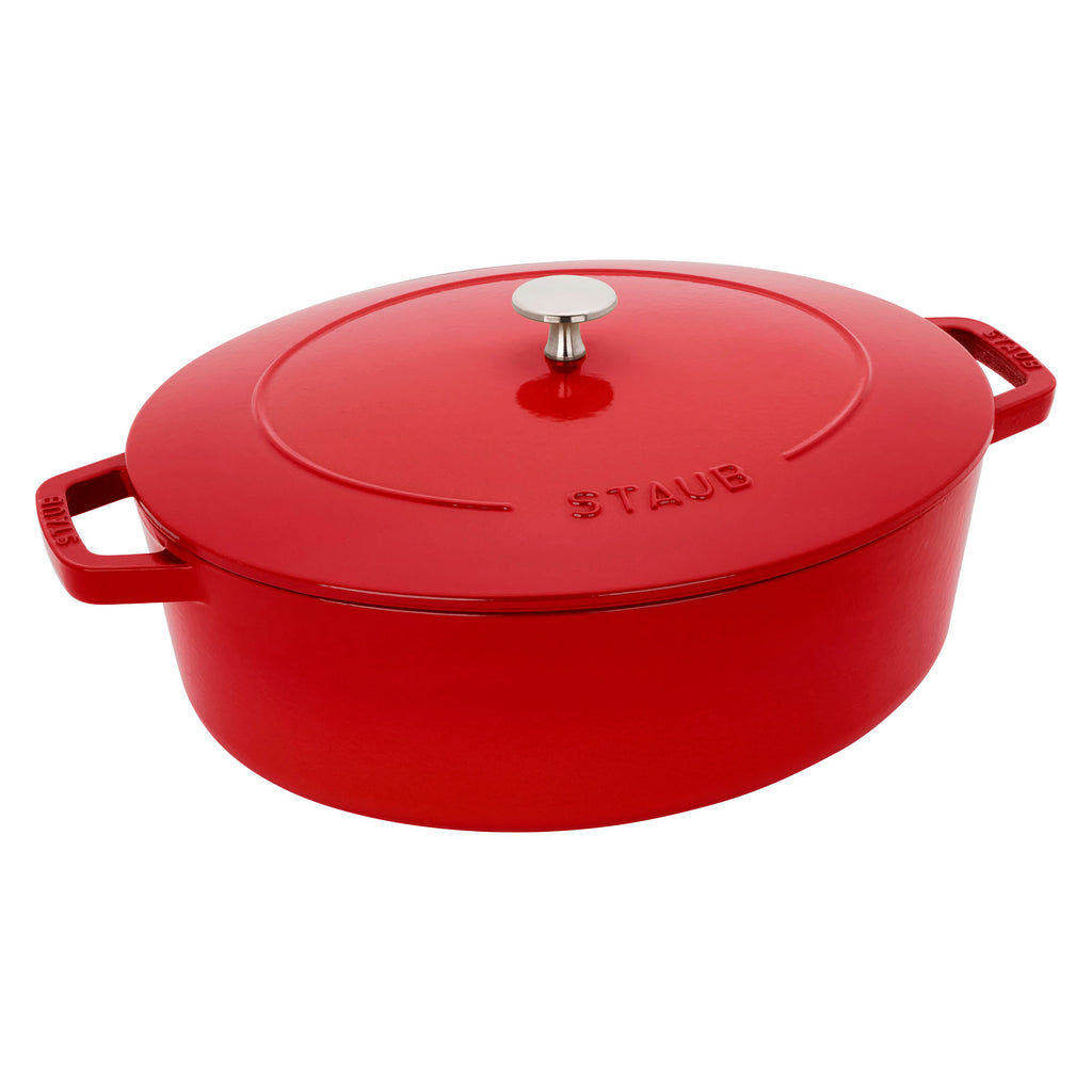 Cast Iron 6.25-qt Shallow Oval Dutch Oven in Cherry