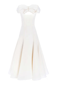 Portia Off White Midi Dress