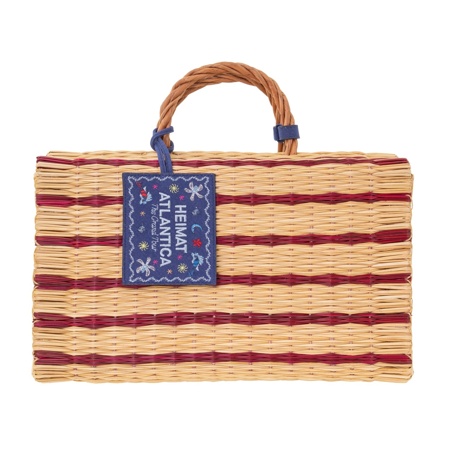 "The Grand Tour Collection" Beach Basket in Burgundy