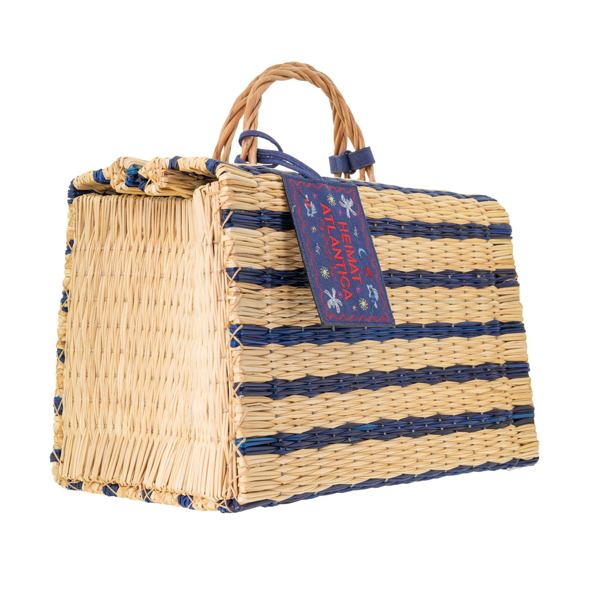 "The Grand Tour Collection" Beach Basket in Blue