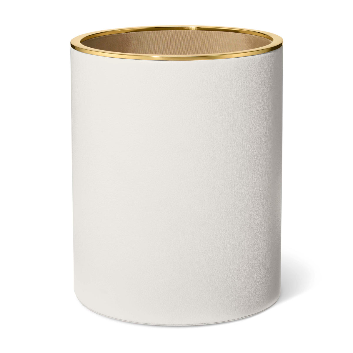 Piero Leather Wastebasket