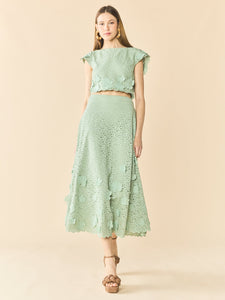 Kelly Skirt in Minty Green