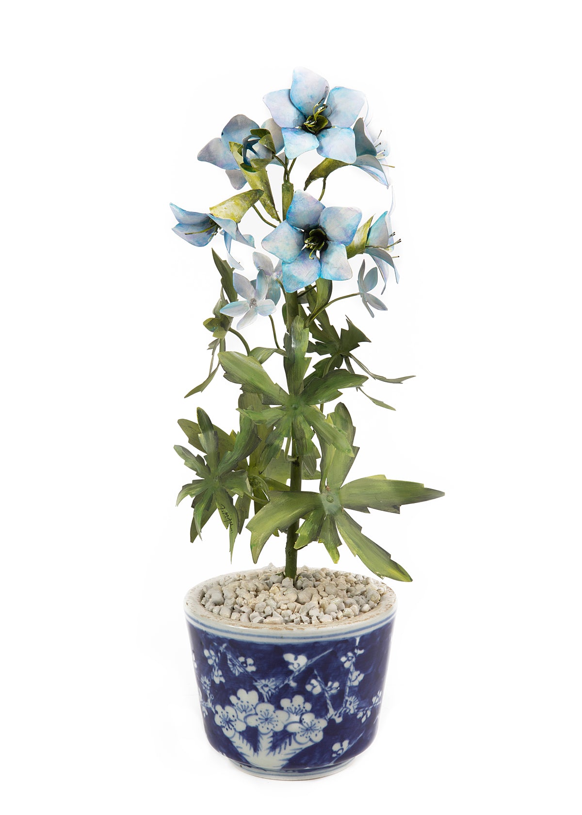 Tole Flower Potted Delphinium