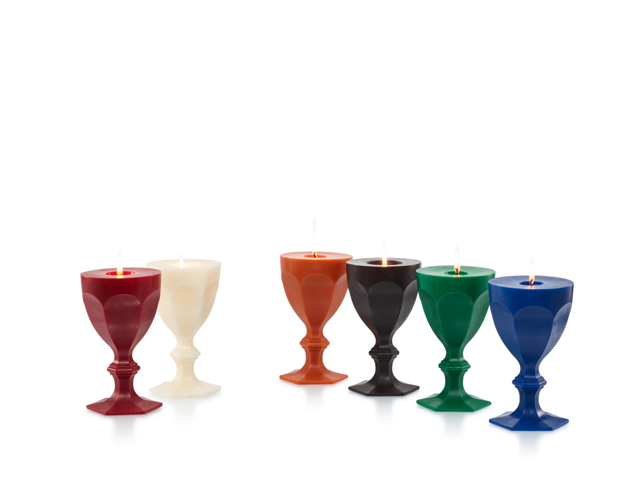 Harcourt Glass Candle in Blue