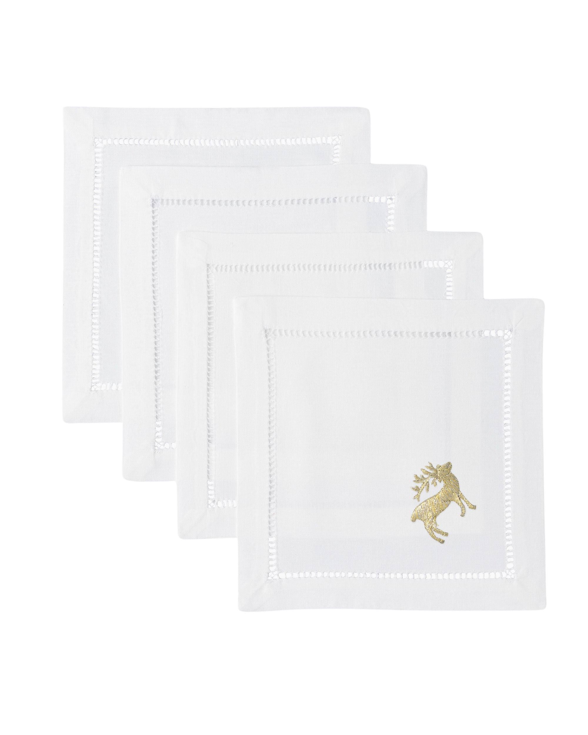 Reindeer Gold Cocktail Napkin Set