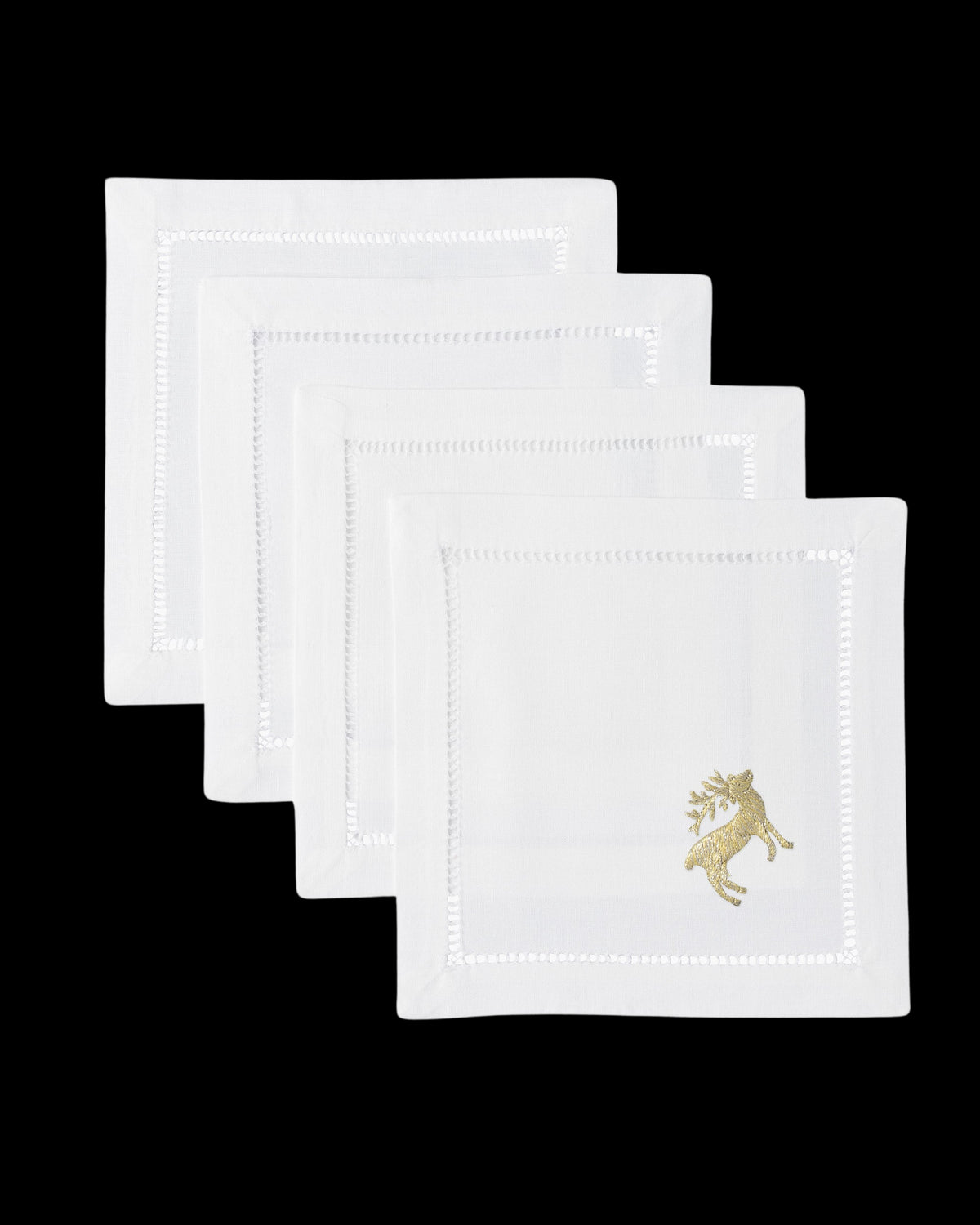 Reindeer Gold Cocktail Napkin Set