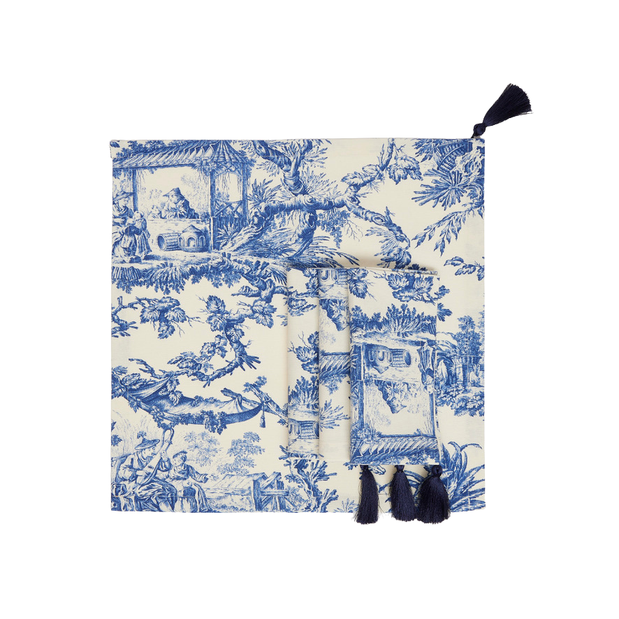 Blue Toile Napkins, Set of 4