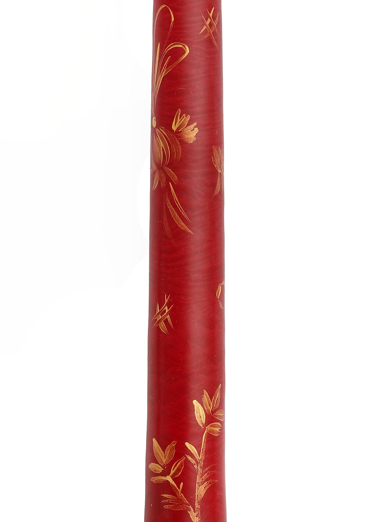 OTM Exclusive: Red and Gold Carnation Taper Candles, Set of Two