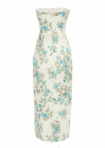 OTM Exclusive: Leila Floral Dress in Blue Turquoise