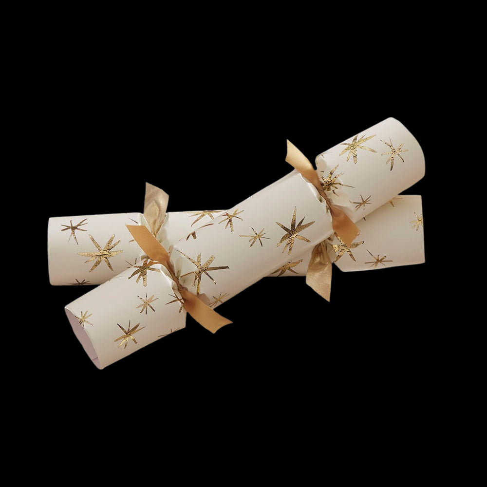 Luxury Celebration Crackers in Cream with Gold