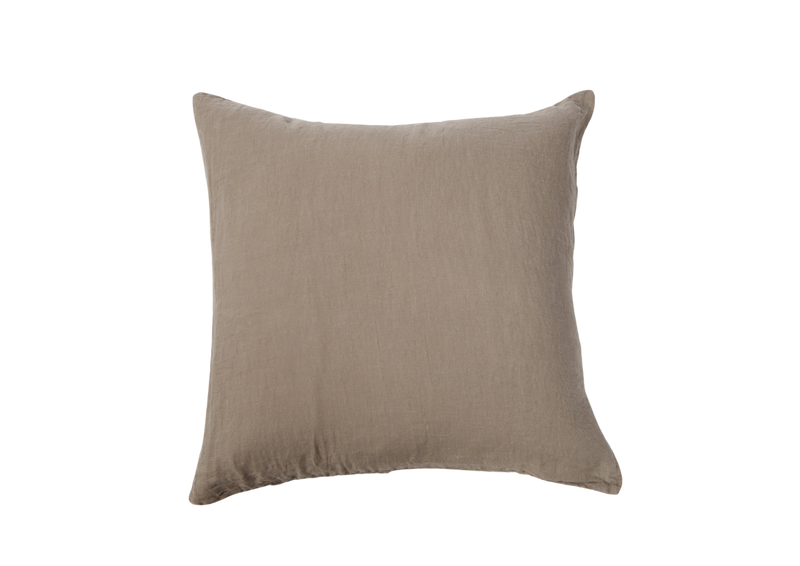 Washed Linen Cushion Cover in Smoke