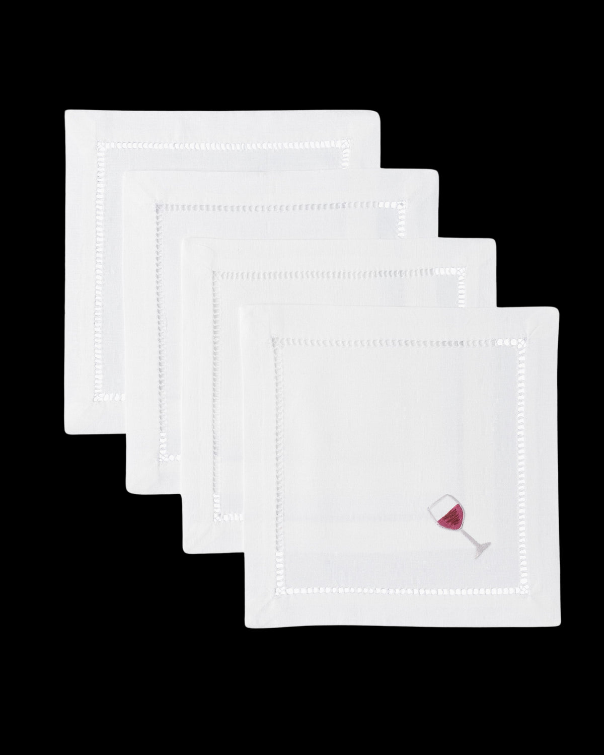 Red Wine Cocktail Napkin Set