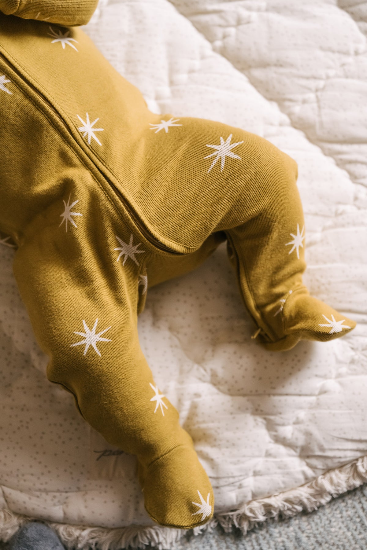 Ribbed Baby Sleeper in Starry Night