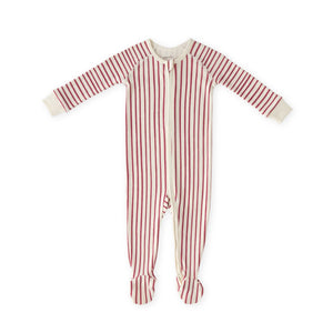 Ribbed Baby Sleeper in Stripes Away Berry