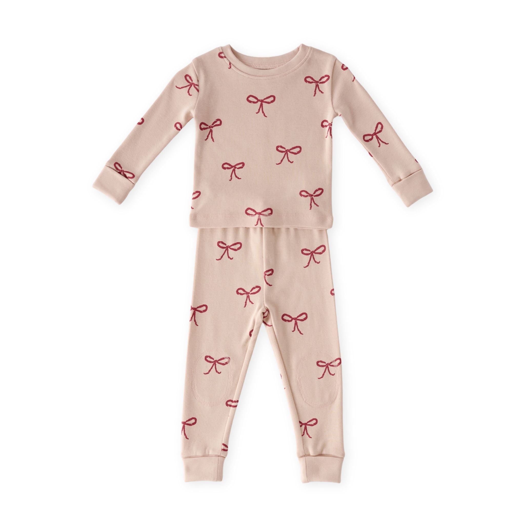 Ribbed Kids Pajama in With a Bow