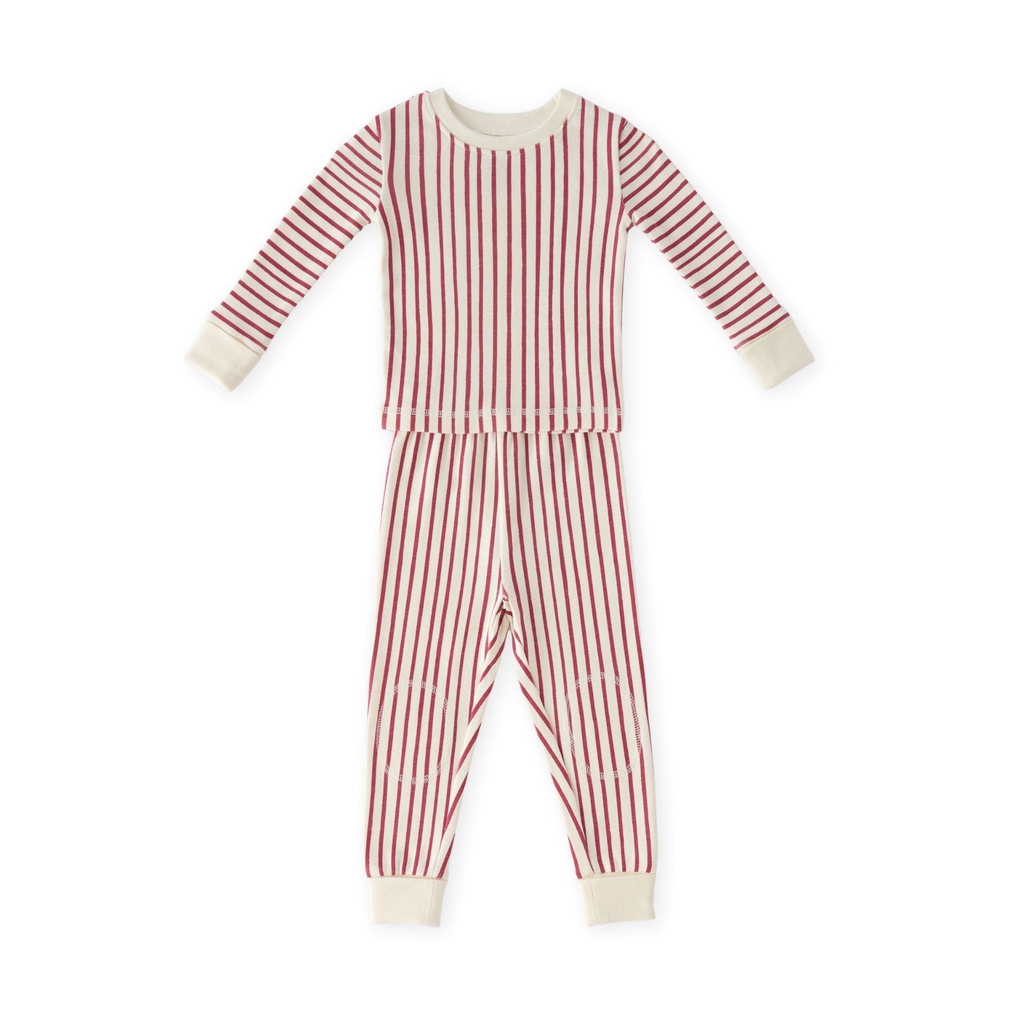 Ribbed Kids Pajama in Stripes Away Berry