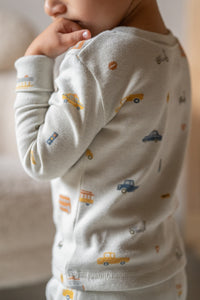 Ribbed Toddler Pajama in Rush Hour Mist