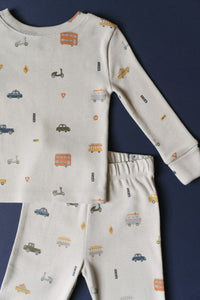 Ribbed Toddler Pajama in Rush Hour Mist