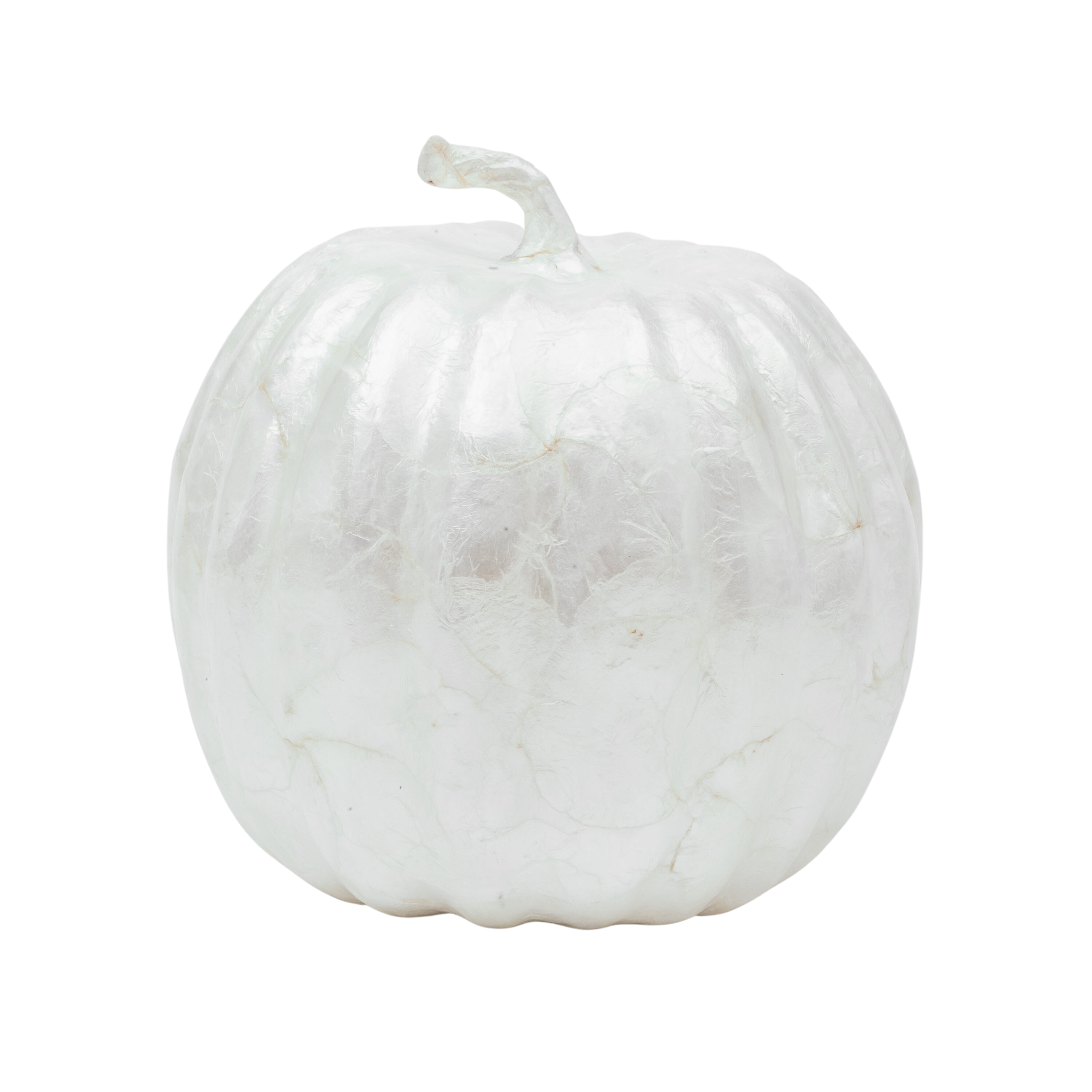 Large Capiz Pumpkin in Pearl