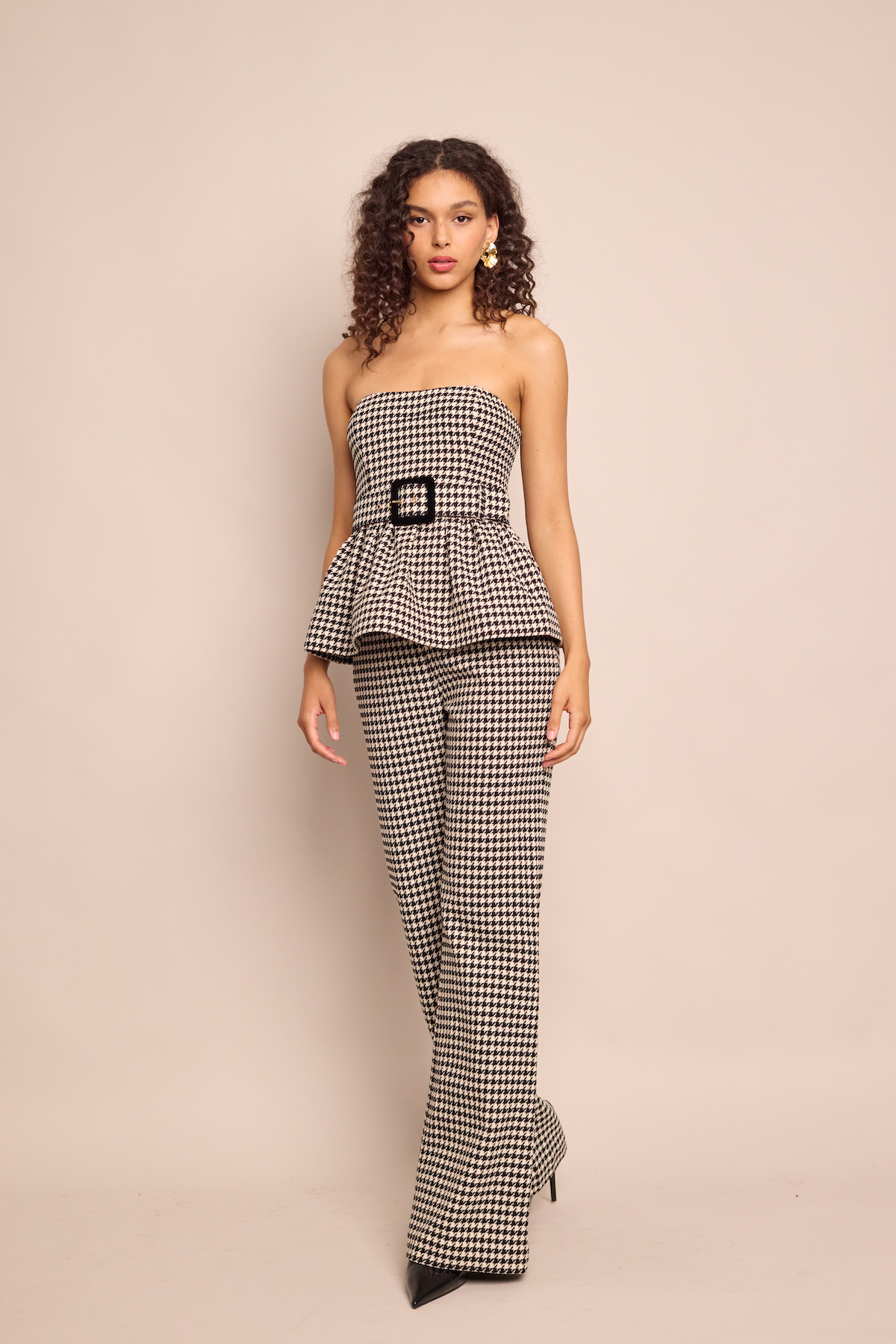 Christopher Pant in Houndstooth Black & White