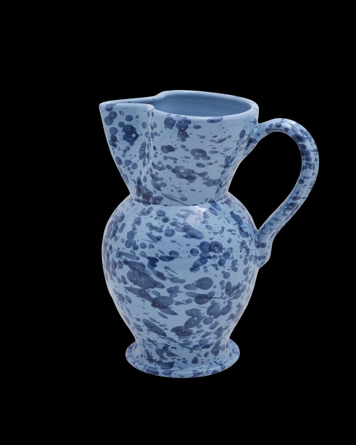 Speckled Pitcher in Blue