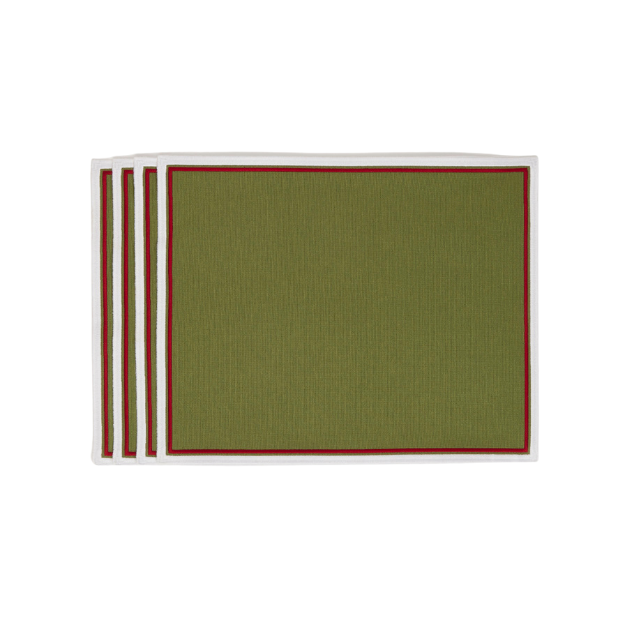 Festive Green Placemats, Set of 4