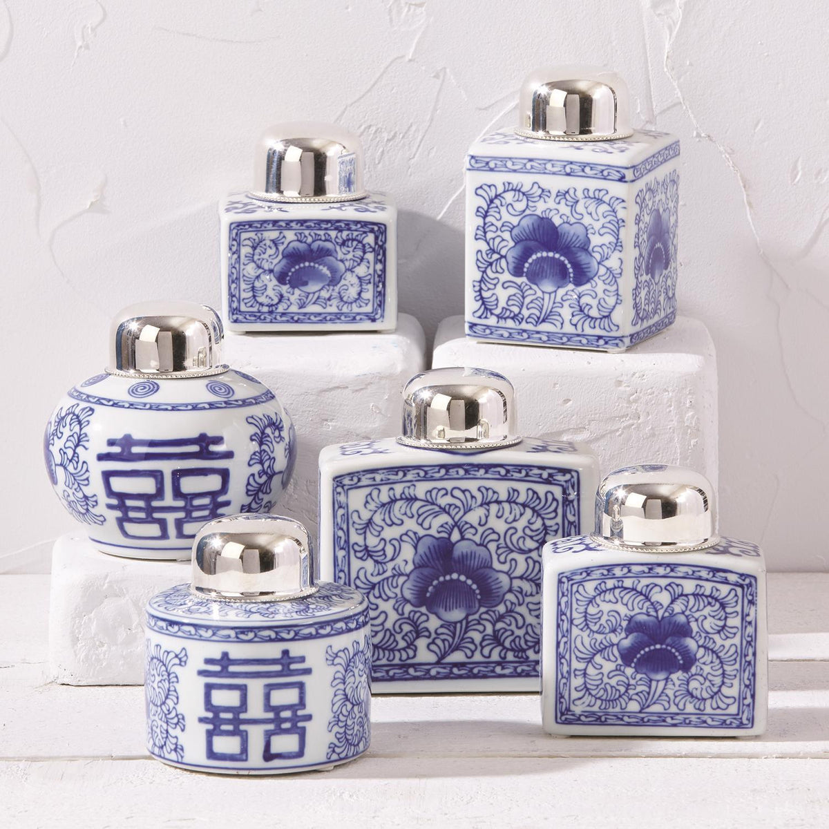 Canton Collection Tea Jars, Set of 6