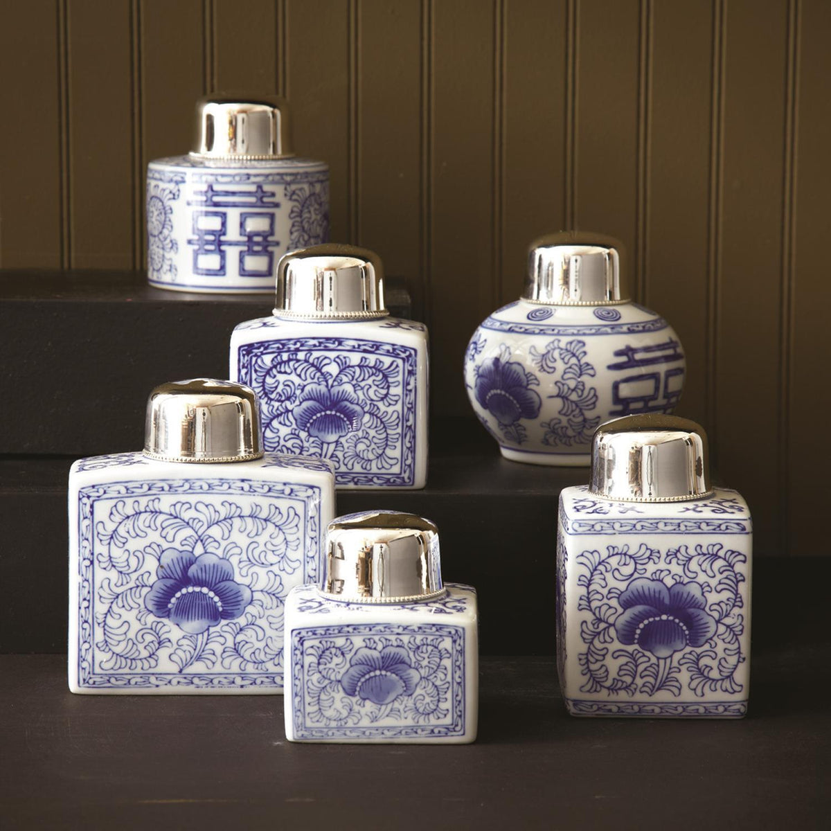 Canton Collection Tea Jars, Set of 6