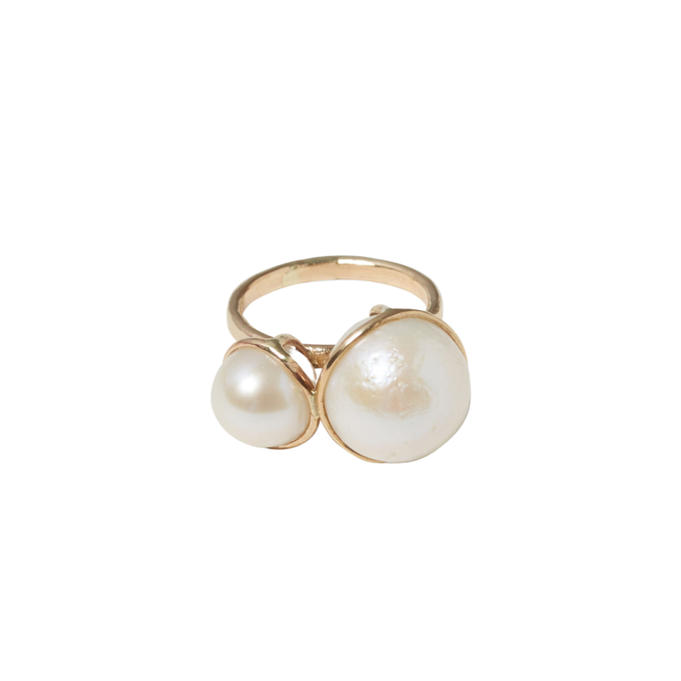 14k Phoebe Ring White Pearl