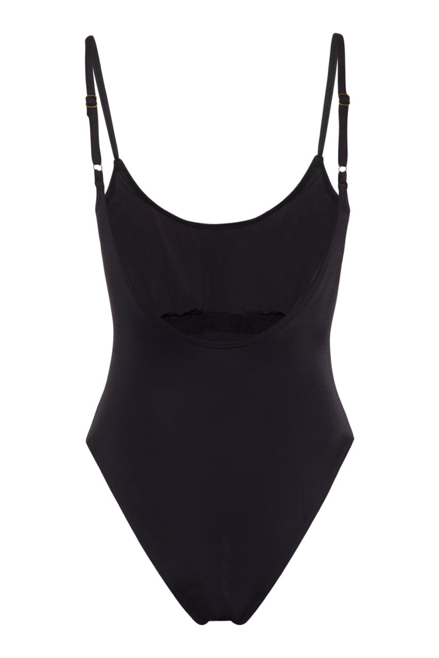 The Laguna One-Piece in Flat Black