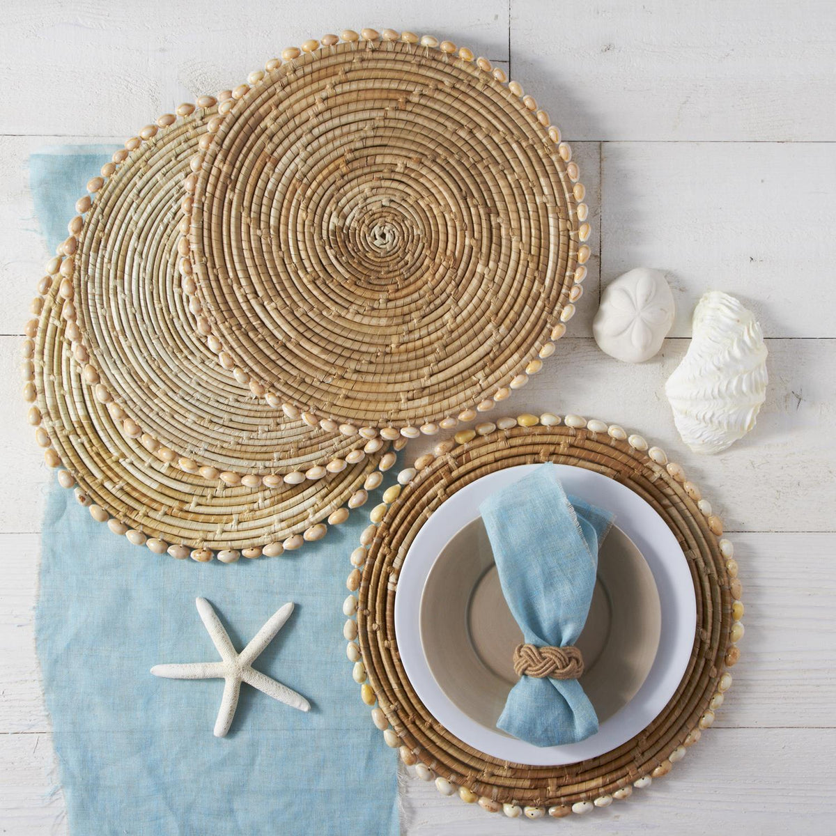 Pandan & Seashells Placemats, Set of 4