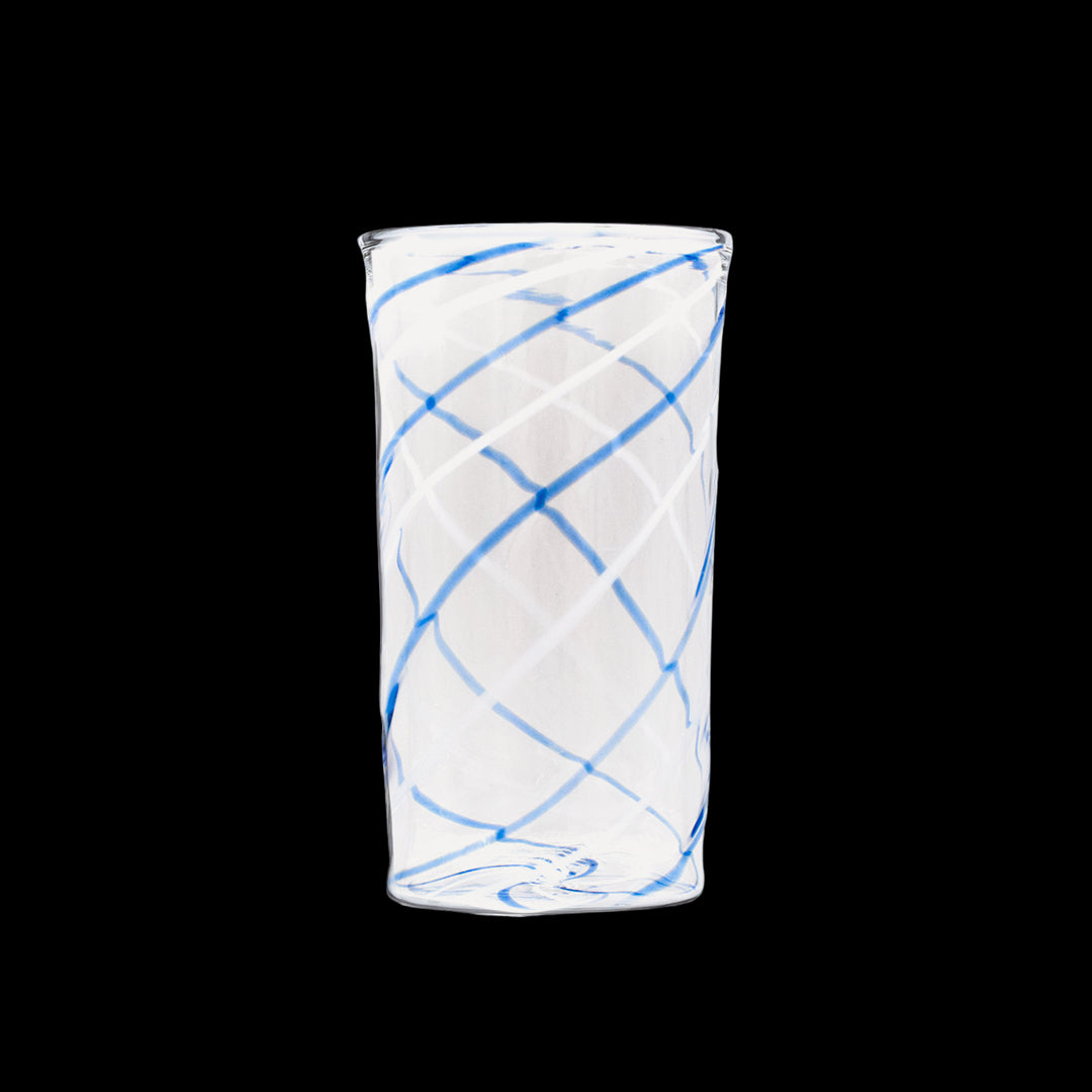 Blue Swirl Highball Glass