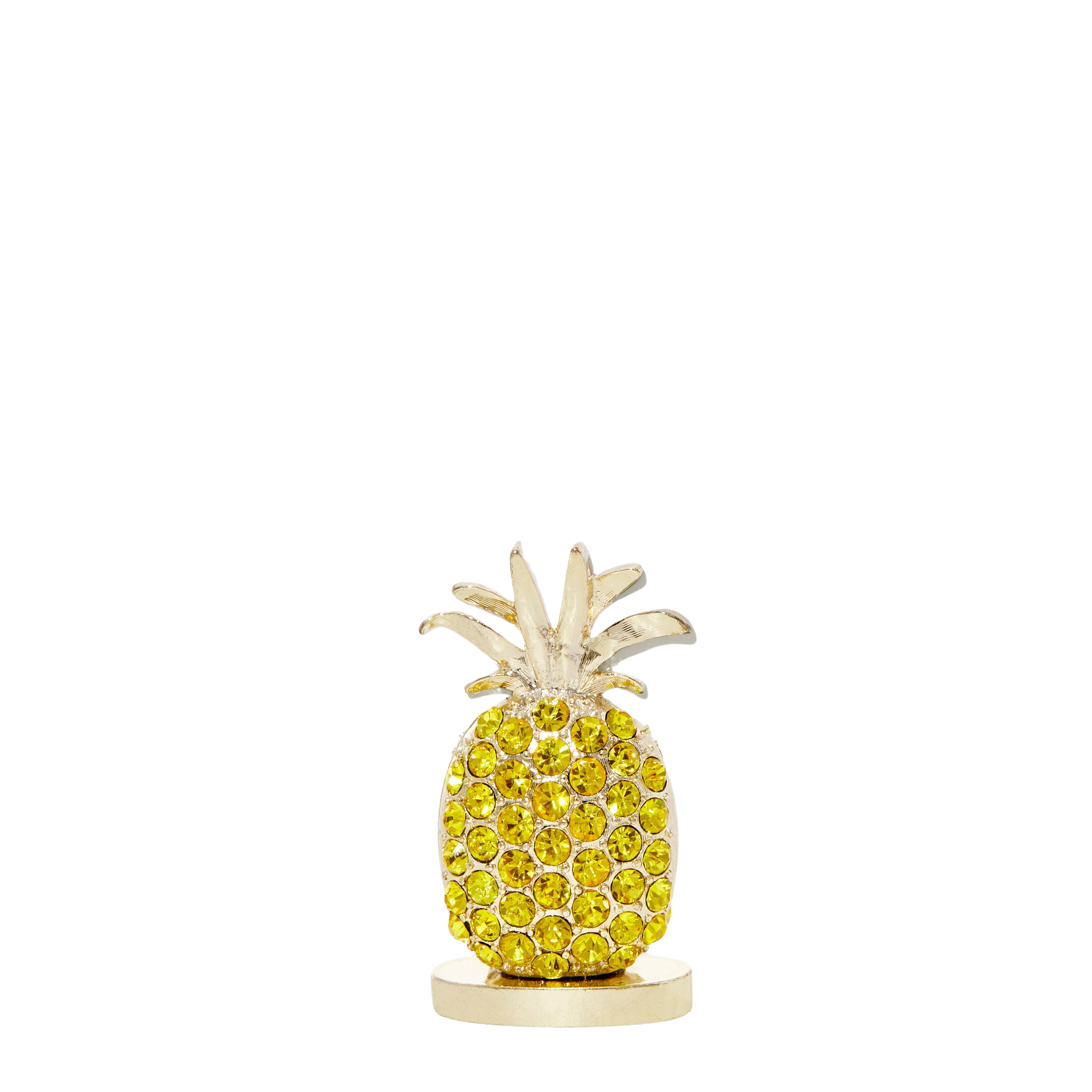 Pineapple Placecard Holders in Yellow, Set of Two