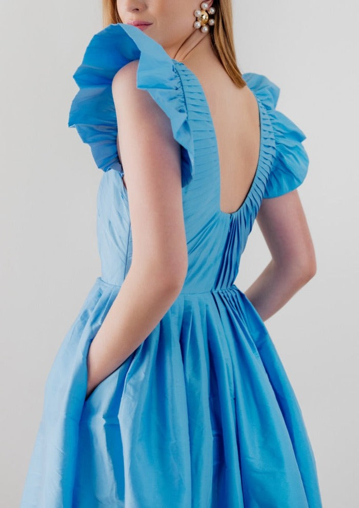 Calatheas Dress in Cornflower Blue