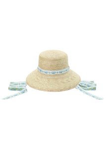 Palmetto Little Girl’s Hat With Vintage Bluebell Ribbon