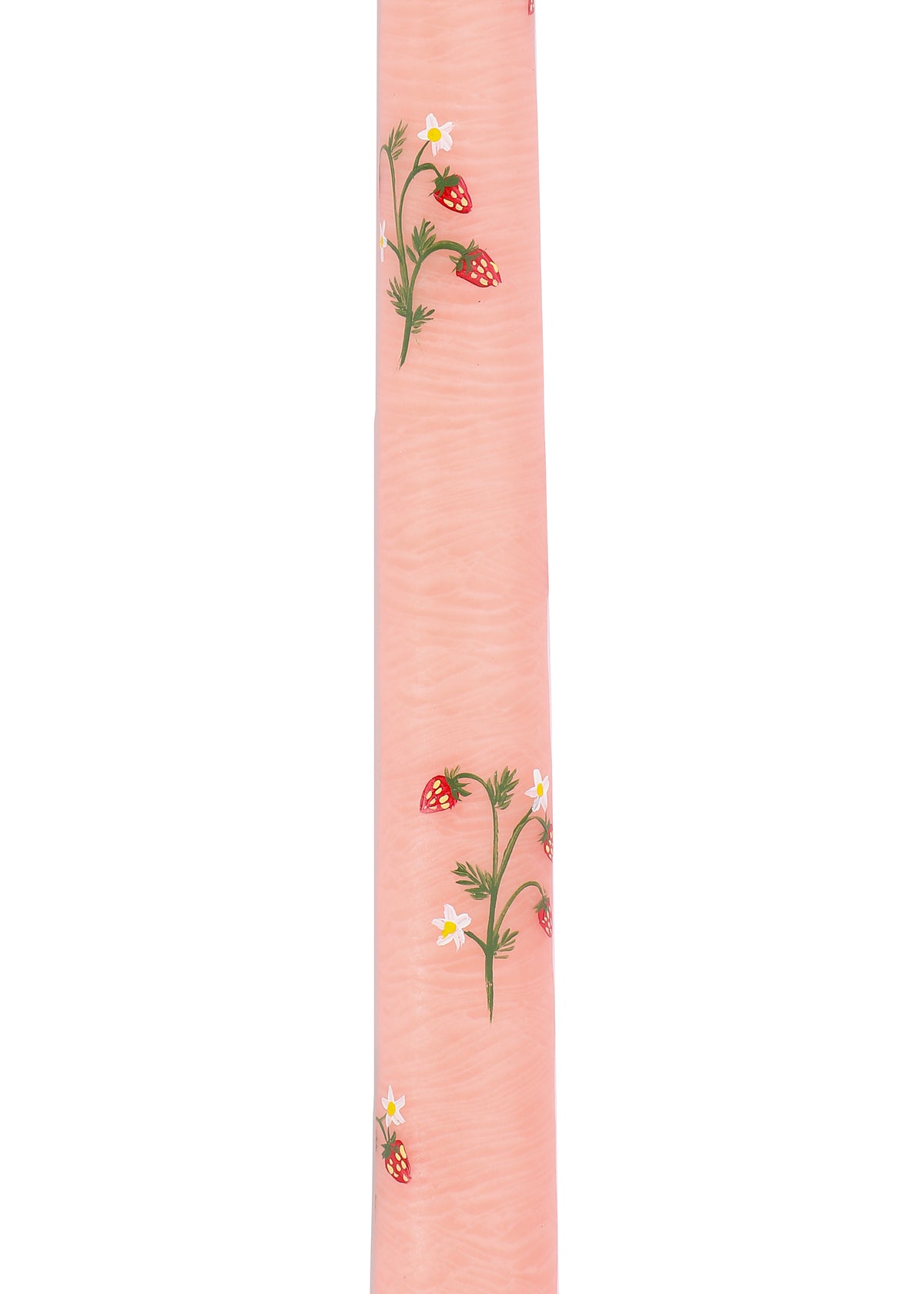 Peach Juicy Strawberry Hand-Painted Taper Candles, Set of Two