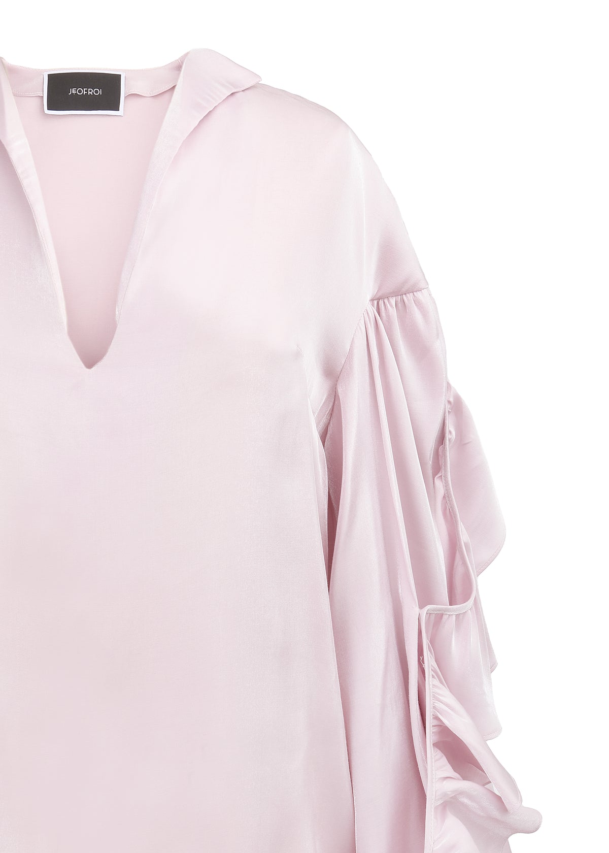 Liquid Ruffle Rose Tunic Blouse