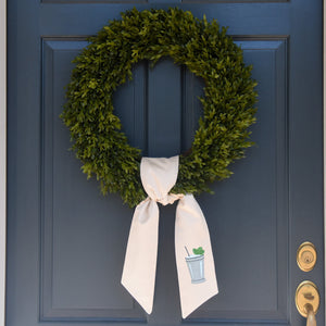 Mint Julep Wreath Sash