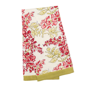 Wisteria Green & Pink Tea Towels, Set of 3