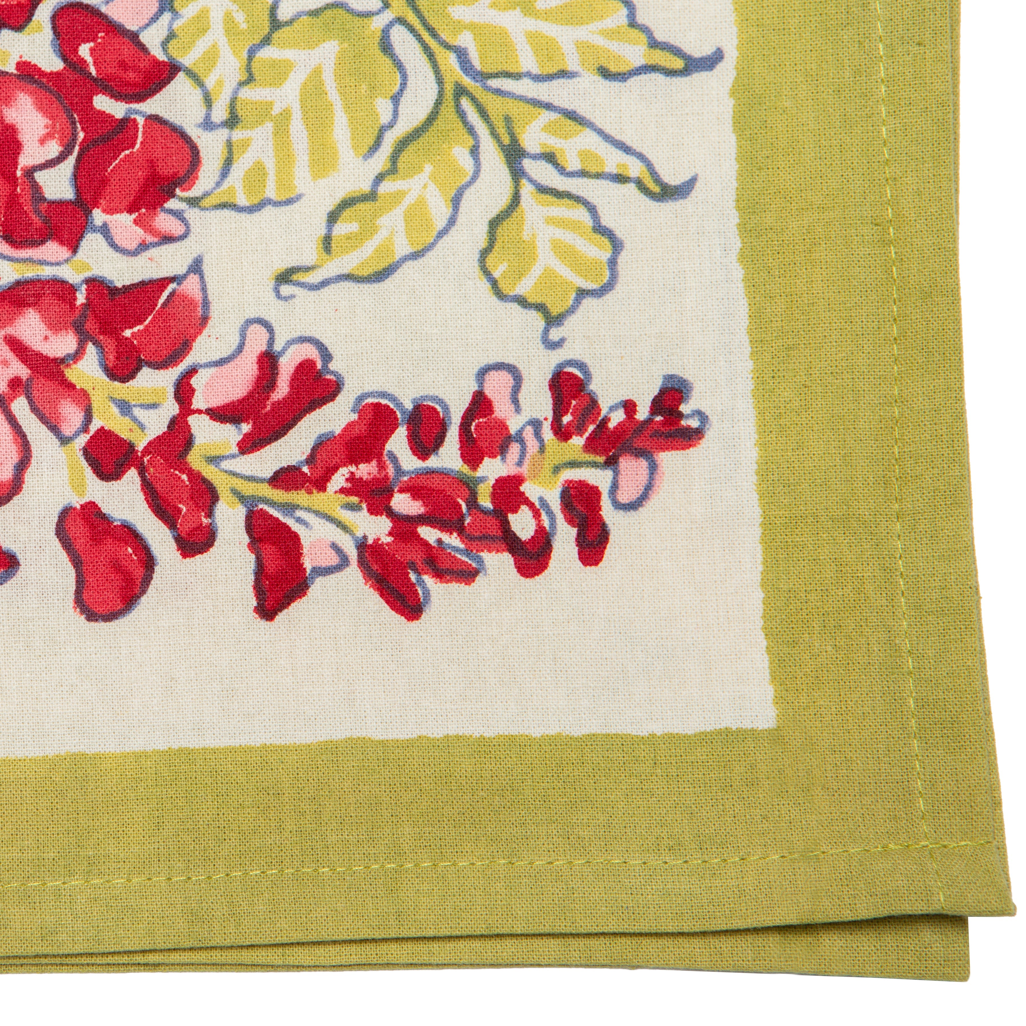 Wisteria Green & Pink Tea Towels, Set of 3